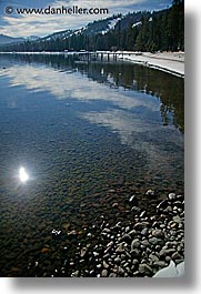california, lake tahoe, lakes, reflect, scenics, sun, vertical, west coast, western usa, photograph