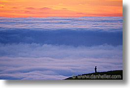 california, fog, hikers, horizontal, marin, marin county, north bay, northern california, san francisco bay area, west coast, western usa, photograph