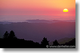 california, fog, horizontal, marin, marin county, north bay, northern california, san francisco bay area, set, sunsets, tam, west coast, western usa, photograph