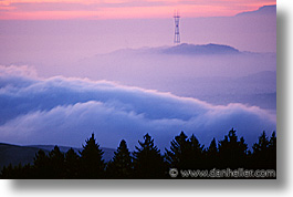 california, fog, horizontal, marin, marin county, north bay, northern california, peaks, san francisco bay area, twins, twr, west coast, western usa, photograph