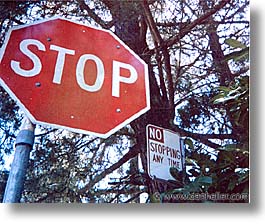 california, horizontal, marin, marin county, north bay, northern california, san francisco bay area, signs, stop, west coast, western usa, photograph