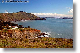 california, coastline, headlands, horizontal, houses, lighthouses, marin, marin county, north bay, northern california, pacific ocean, point bonita, san francisco bay area, scenics, water, west coast, western usa, photograph