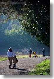 bear valley trail, california, clothes, hats, hikers, marin, marin county, north bay, northern california, people, stroller, vertical, west coast, western usa, womens, photograph