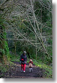 bear valley trail, binoculars, california, forests, hikers, jacks, marin, marin county, nature, north bay, northern california, people, plants, trees, vertical, west coast, western usa, womens, photograph