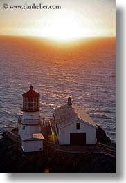 california, downview, lighthouses, marin, marin county, nature, north bay, northern california, perspective, sky, sun, sunsets, vertical, west coast, western usa, photograph