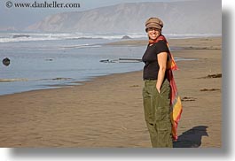 beaches, california, emotions, horizontal, jack jill, jills, marin, marin county, north bay, northern california, ocean, people, smiles, standing, west coast, western usa, photograph