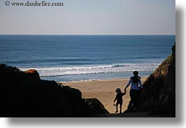 beaches, california, horizontal, jack and jill, jack jill, marin, marin county, north bay, northern california, people, silhouettes, west coast, western usa, photograph