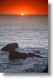 california, coast, marin, marin county, north bay, northern california, pacific, rodeo beach, san francisco bay area, sunsets, vertical, west coast, western usa, photograph