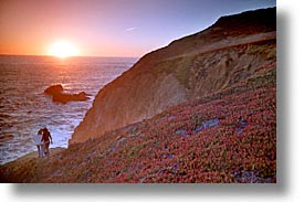 california, coast, horizontal, marin, marin county, north bay, northern california, pacific, people, rodeo beach, san francisco bay area, sunsets, west coast, western usa, photograph