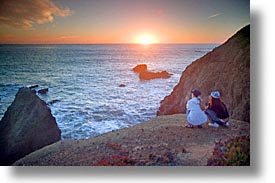 california, coast, horizontal, marin, marin county, north bay, northern california, pacific, people, rodeo beach, san francisco bay area, sunsets, west coast, western usa, photograph