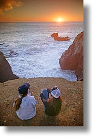 california, coast, marin, marin county, north bay, northern california, pacific, people, rodeo beach, san francisco bay area, sunsets, vertical, west coast, western usa, photograph