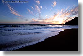 beaches, california, horizontal, marin, marin county, mars, north bay, northern california, rodeo, rodeo beach, san francisco bay area, sunsets, waves, west coast, western usa, photograph