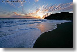 beaches, california, horizontal, marin, marin county, mars, north bay, northern california, rodeo, rodeo beach, san francisco bay area, sunsets, waves, west coast, western usa, photograph