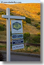 california, exteriors, for, marin, marin county, north bay, northern california, sales, san anselmo, signs, tomahawk, vertical, west coast, western usa, photograph