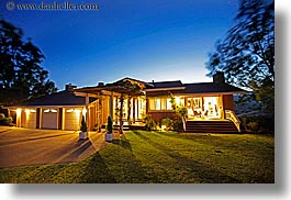 california, exteriors, horizontal, houses, long exposure, marin, marin county, nite, north bay, northern california, san anselmo, tomahawk, west coast, western usa, photograph