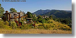 california, exteriors, horizontal, houses, marin, marin county, mt tam, north bay, northern california, panoramic, san anselmo, tomahawk, west coast, western usa, photograph