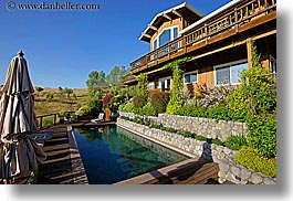 california, exteriors, horizontal, houses, marin, marin county, north bay, northern california, pools, san anselmo, tomahawk, west coast, western usa, photograph