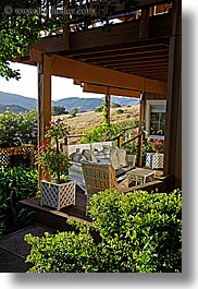 california, deck, exteriors, marin, marin county, north bay, northern california, outside, san anselmo, tomahawk, vertical, west coast, western usa, photograph