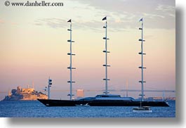 alcatraz, allens, california, horizontal, marin, marin county, north bay, northern california, paul, paul allens yacht, sausalito, west coast, western usa, yacht, photograph