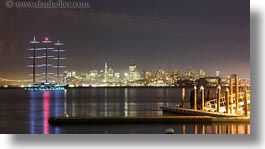 allens, california, horizontal, marin, marin county, nite, north bay, northern california, panoramic, paul, paul allens yacht, san francisco, sausalito, slow exposure, views, west coast, western usa, yacht, photograph