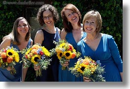 brides maids, california, flowers, girls, horizontal, marin, marin county, north bay, northern california, stinson beach, wedding, west coast, western usa, photograph