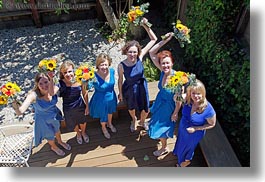 brides maids, california, flowers, girls, horizontal, marin, marin county, north bay, northern california, stinson beach, wedding, west coast, western usa, photograph