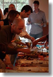 buffet, california, food kitchen, foods, marin, marin county, north bay, northern california, people, stinson beach, vertical, wedding, west coast, western usa, photograph