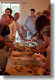 buffet, california, food kitchen, foods, marin, marin county, north bay, northern california, people, stinson beach, vertical, wedding, west coast, western usa, photograph