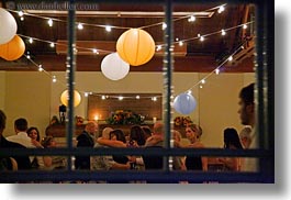 california, glow, horizontal, lanterns, lights, marin, marin county, north bay, northern california, parties, stinson beach, wedding, west coast, western usa, windows, photograph