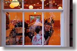 california, glow, horizontal, lanterns, lights, marin, marin county, north bay, northern california, parties, stinson beach, wedding, west coast, western usa, windows, photograph