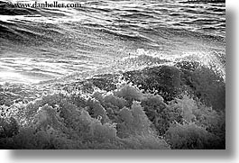 black and white, california, close ups, horizontal, marin, marin county, north bay, northern california, san francisco bay area, waves, west coast, western usa, photograph