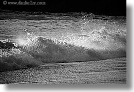 black and white, california, horizontal, marin, marin county, north bay, northern california, san francisco bay area, single waves, singles, waves, west coast, western usa, photograph