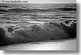 black and white, california, horizontal, marin, marin county, north bay, northern california, san francisco bay area, single waves, singles, waves, west coast, western usa, photograph