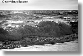 black and white, california, horizontal, marin, marin county, north bay, northern california, san francisco bay area, single waves, singles, waves, west coast, western usa, photograph