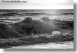 black and white, california, horizontal, marin, marin county, north bay, northern california, san francisco bay area, single waves, singles, waves, west coast, western usa, photograph