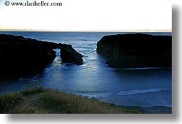 bridge, california, coastline, dusk, horizontal, mendocino, ocean, rockies, slow exposure, west coast, western usa, photograph