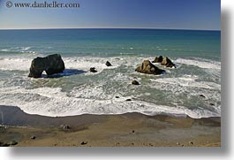 beaches, california, coastline, horizontal, mendocino, nature, ocean, rocks, shoreline, water, west coast, western usa, photograph