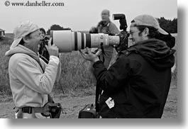 artists, big, black and white, california, cameras, dans, horizontal, lens, men, mendocino, people, photographers, west coast, western usa, photograph