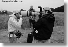 artists, big, black and white, california, cameras, dans, horizontal, lens, men, mendocino, people, photographers, west coast, western usa, photograph