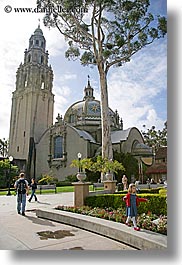 balboa park, buildings, california, domes, museums, san diego, structures, towers, vertical, west coast, western usa, photograph