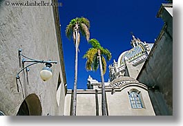 balboa park, buildings, california, horizontal, museums, palm trees, san diego, structures, west coast, western usa, photograph