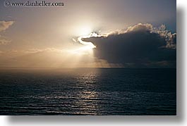 cabrillo national park, california, clouds, horizontal, nature, obscuring, ocean, over, san diego, sky, sun, sunrays, water, west coast, western usa, photograph