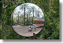 california, horizontal, mirrors, reflections, round, san diego, west coast, western usa, zoo, photograph