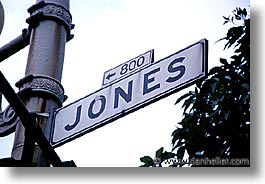 abstracts, california, horizontal, jones, san francisco, signs, west coast, western usa, photograph