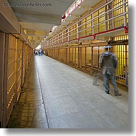 alcatraz, california, cells, jail, san francisco, slow exposure, square format, west coast, western usa, photograph
