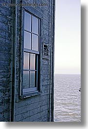 alcatraz, bay, california, old, san francisco, vertical, west coast, western usa, windows, photograph