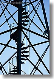 alcatraz, california, san francisco, stairs, towers, vertical, watches, west coast, western usa, photograph