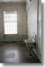 alcatraz, california, san francisco, sink, vertical, west coast, western usa, windows, photograph