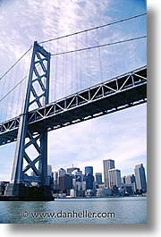 bay, bay bridge, bridge, california, ocean, san francisco, vertical, west coast, western usa, photograph