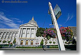 banners, california, city hall, horizontal, san francisco, west coast, western usa, photograph